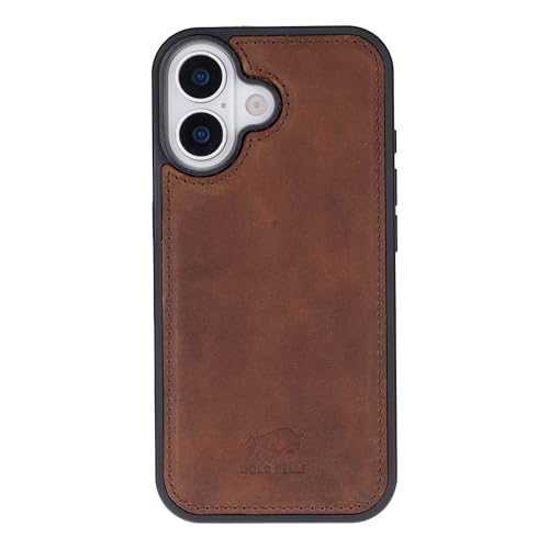 Camel Braun Solo Pelle Lederhülle für das iPhone 17 in 6.3 Zoll Stanford Case Leder Hülle Ledertasche Backcover aus echtem Leder geeignet für MagSafe Zubehör Lifestyle
