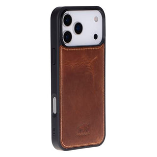 Solo Pelle Camel Braun Lederhülle für das iPhone 17 Pro Max in 6.9 Zoll Stanford Case Leder Hülle Ledertasche Backcover aus echtem Leder geeignet für MagSafe Zubehör