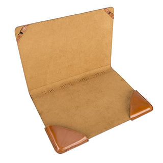 Solo Pelle Ledertasche für das MacBook Air 15.3 Cognac Braun Zoll Lederhülle Case Hülle Münich für das Apple MacBook Air 15 (2023-2024) Zoll aus echtem Leder kompatibel mit M2/A2941, M3/A3114