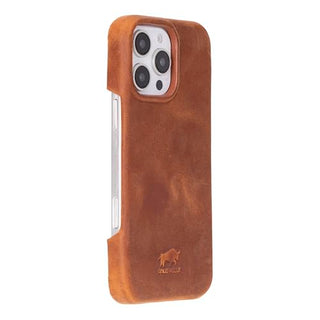 Solo Pelle Lederhülle für das iPhone 16 Pro Max in 6.9 Zoll Princeton Case Leder Hülle Ledertasche Backcover aus echtem Leder geeignet für MagSafe Zubehör Camel Braun