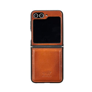 Solo Pelle Lederhülle für das Samsung Galaxy Z Flip5 Flip 5 Hülle aus echtem Leder, Model: Stanford klappbar