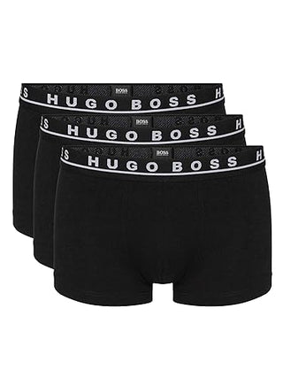 BOSS Herren Trunk 3P CO/EL Dreier-Pack Boxershorts aus Stretch-Baumwolle mit Logos am Bund