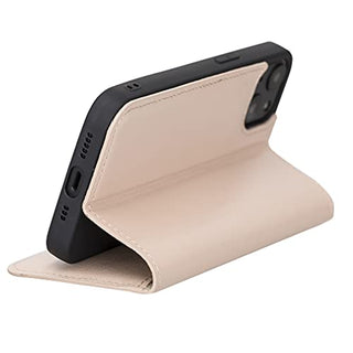 Solo Pelle aufklappbare Lederhülle kompatibel für iPhone 13 Mini in 5.4 Zoll inkl. 1 Kartenfach für das original Apple iPhone 13 Mini