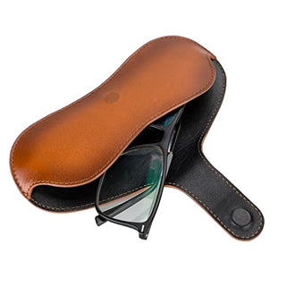 Solo Pelle Sonnenbrillenetui aus echtem Leder, tragbare Brillenetui, Brillen Etui mit Magnetverschluss Sonnenbrillenetui für Herren Damen Kinder Model: Liestal