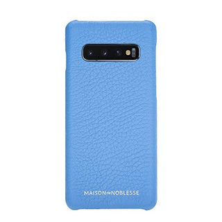Maison de Noblesse kompatibel mit Samsung S10 Plus Lederhülle Ledertasche Backcover Ultra Slim (Light Blau)