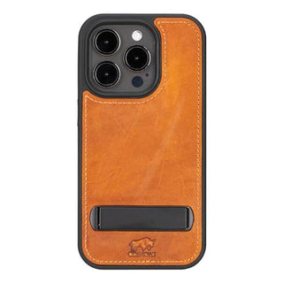 Solo Pelle Lederhülle für das iPhone 15 Pro 6.1 Zoll Drop Case Case Leder Hülle Ledertasche Backcover aus echtem Leder