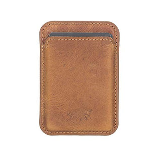 Solo Pelle Lederhülle + magnetische Geldbörse (Magsafe) für das iPhone 12 Mini in 5.4 Zoll Stanford Case Leder Hülle Ledertasche Backcover aus echtem Leder