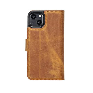 Solo Pelle Lederhülle kompatibel für iPhone 13 in 6.1 Zoll abnehmbare Hülle (2in1) Harvard Double inkl. 12 Kartenfächer für das original Apple iPhone 13
