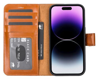 Solo Pelle Lederhülle kompatibel für iPhone 14 Pro in 6.1 Zoll abnehmbare Hülle (2in1) inkl. Kartenfächer für das original Apple iPhone 14 Pro