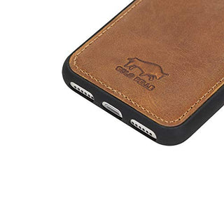 Solo Pelle iPhone SE (2020) & 7/8 Case Lederhülle Ledertasche Backcover Flex aus echtem Leder (Camel Braun)
