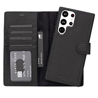Solo Pelle Lederhülle Harvard kompatibel für das Samsung Galaxy S23 Ultra inklusive abnehmbare Hülle mit integrierten Kartenfächern
