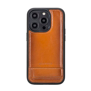 Solo Pelle Lederhülle für das iPhone 14 Pro in 6.1 Zoll Case Leder Hülle Ledertasche Backcover aus echtem Leder mit Standfunktion Stanford Base