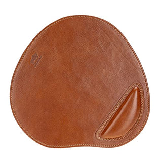 Solo Pelle - Hochwertiges Leder Mauspad mit Handgelenkauflage - Mousepad aus echtem Leder - Unterlage für Computermaus - Leather Pad - Handarbeit Made in Europa