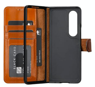 Solo Pelle Lederhülle kompatibel Samsung Galaxy Z Fold 4 5G Hülle für Galaxy Z Fold 4 stoßfeste Lederhülle
