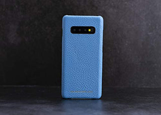 Maison de Noblesse kompatibel mit Samsung S10 Plus Lederhülle Ledertasche Backcover Ultra Slim (Light Blau)