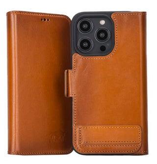 Solo Pelle aufklappbare Lederhülle kompatibel für iPhone 14 Pro Max in 6.7 Zoll inkl. 1 Kartenfach für das original Apple iPhone 14 Pro Max in 6.7