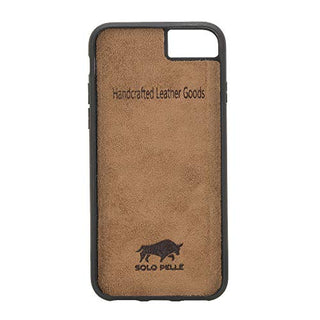 Solo Pelle iPhone SE (2020) & 7/8 Case Lederhülle Ledertasche Backcover Flex aus echtem Leder (Camel Braun)