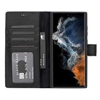 Solo Pelle Lederhülle Harvard kompatibel für das Samsung Galaxy S23 Ultra inklusive abnehmbare Hülle mit integrierten Kartenfächern