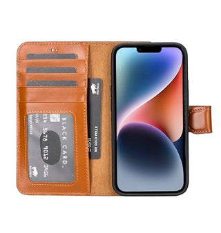 Solo Pelle Lederhülle kompatibel für iPhone 15 in 6.1 Zoll abnehmbare Hülle (2in1) inkl. Kartenfächer für das original Apple iPhone 15