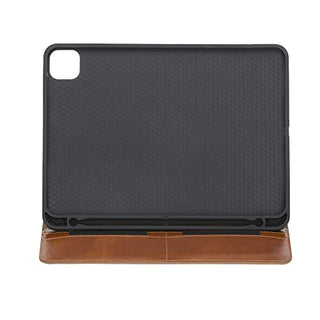 Solo Pelle magnetische abnehmbare Hülle geeignet für Apple iPad Pro 11" 2020 + 2021 (2.Generation & 3.Generation) Hülle Echtleder Case aus echtem Leder. Unterstützt Pencil 2 und magnetisches Laden
