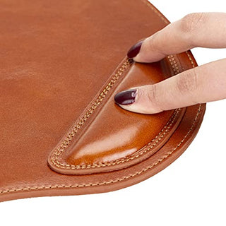 Solo Pelle - Hochwertiges Leder Mauspad mit Handgelenkauflage - Mousepad aus echtem Leder - Unterlage für Computermaus - Leather Pad - Handarbeit Made in Europa