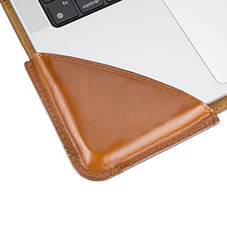 Solo Pelle Ledertasche für das MacBook Air 15.3 Cognac Braun Zoll Lederhülle Case Hülle Münich für das Apple MacBook Air 15 (2023-2024) Zoll aus echtem Leder kompatibel mit M2/A2941, M3/A3114