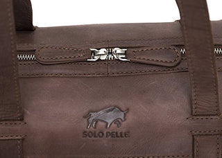 Solo Pelle - Premium Weekender Reisetasche, Sporttasche & Handgepäck aus Leder - Model: Elton