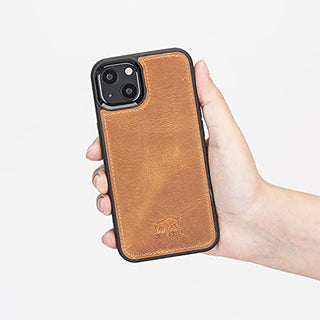 Solo Pelle Lederhülle für das iPhone 13 in 6.1 Zoll Stanford Case Leder Hülle Ledertasche Backcover aus echtem Leder