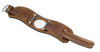 Solo Pelle Apple Watch Series 1/2 / 3" 2in1 Leder Armband Uhrenband mit passendem stabilem Uhrenadapter Doppel Connector Ersatzband Strap Adapter ohne Schrauben