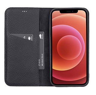 Solo Pelle aufklappbare Lederhülle kompatibel für iPhone 12 Pro Max in 6.7 Zoll inkl. 1 Kartenfach für das original Apple iPhone 12 Pro Max