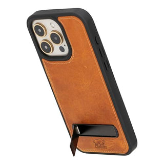Solo Pelle Lederhülle für das iPhone 15 Pro Max 6.7 Zoll Drop Case Case Leder Hülle Ledertasche Backcover aus echtem Leder