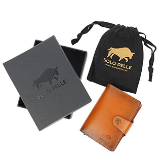 Solo Pelle Leder Geldbörse mit abnehmbarem Kartenetui für 15 Karten + Geldscheine und XL Münzfach geeignet | Kreditkartenetui mit RFID Magic Q-Wallet
