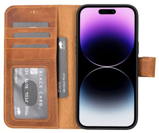 Solo Pelle Lederhülle kompatibel für iPhone 14 Pro Max in 6.7 Zoll abnehmbare Hülle (2in1) inkl. Kartenfächer für das original Apple iPhone 14 Pro Max in 6.7