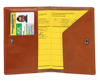 Solo Pelle Impfpasshülle, Reisepasshülle, Echtleder Passhülle, Schutzhülle Tasche für Kreditkarten Damen Herren Reisepass Geschenk, Karteninhaber, Ausweis und Reisedokumente