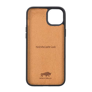 Solo Pelle Lederhülle für das iPhone 14 Plus in 6.7 Zoll Case Leder Hülle Ledertasche Backcover aus echtem Leder mit Standfunktion Stanford Base