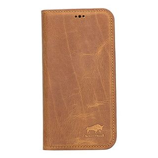 Solo Pelle aufklappbare Lederhülle kompatibel für iPhone 13 Pro Max in 6.7 Zoll inkl. 1 Kartenfach für das original Apple iPhone 13 Pro Max
