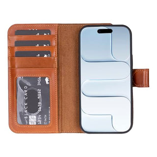 Solo Pelle Lederhülle kompatibel für iPhone 17 in 6.3 Zoll abnehmbare Hülle (2in1) inkl. Kartenfächer geeignet für MagSafe Zubehör