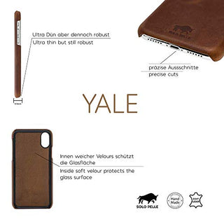 Solo Pelle iPhone XR Lederhülle Ledertasche Backcover Ultra Slim