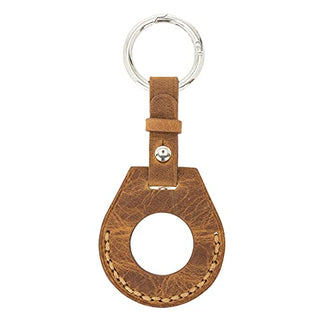 Solo Pelle Lederhülle kompatibel mit dem neuen AirTag 2021, AirTag Zubehör mit Schlüsselanhänger/Taschenanhänger/Kofferanhänger/Gepäckanhänger/Hundehalsband Anhänger