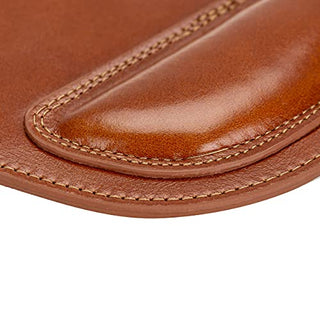 Solo Pelle - Hochwertiges Leder Mauspad mit Handgelenkauflage - Mousepad aus echtem Leder - Unterlage für Computermaus - Leather Pad - Handarbeit Made in Europa