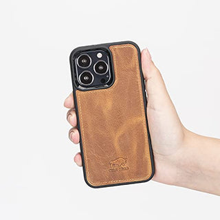 Solo Pelle Lederhülle für das iPhone 13 Pro in 6.1 Zoll Stanford Case Leder Hülle Ledertasche Backcover aus echtem Leder