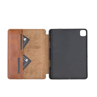 Solo Pelle magnetische abnehmbare Hülle geeignet für Apple iPad Pro 11" 2020 + 2021 (2.Generation & 3.Generation) Hülle Echtleder Case aus echtem Leder. Unterstützt Pencil 2 und magnetisches Laden