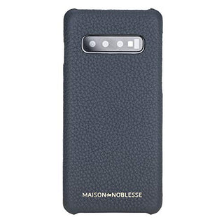 Maison de Noblesse kompatibel mit Samsung S10 Plus Lederhülle Ledertasche Backcover Ultra Slim (Navyblau)