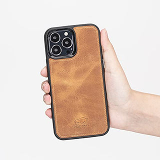 Solo Pelle Lederhülle für das iPhone 15 Pro Max in 6.7 Zoll Stanford Case Leder Hülle Ledertasche Backcover aus echtem Leder