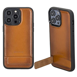 Solo Pelle Lederhülle für das iPhone 14 Pro Max in 6.7 Zoll Case Leder Hülle Ledertasche Backcover aus echtem Leder mit Standfunktion Stanford Base