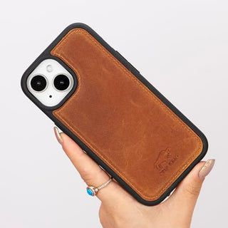 Solo Pelle Lederhülle für das iPhone 15 in 6.1 Zoll Stanford Case Leder Hülle Ledertasche Backcover aus echtem Leder