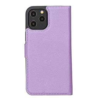 Solo Pelle Lederhülle kompatibel für iPhone 12 Pro Max in 6.7 Zoll abnehmbare Hülle (2in1) inkl. Kartenfächer für das original Apple iPhone 12 Pro Max (Violett)