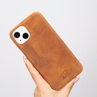 Solo Pelle Lederhülle für das iPhone 15 Plus in 6.7 Zoll Princeton Case Leder Hülle Ledertasche Backcover aus echtem Leder