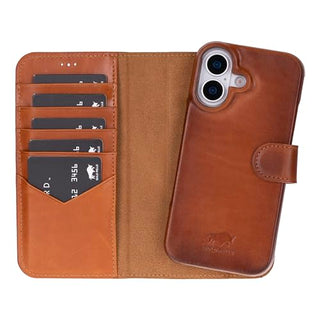 Solo Pelle Lederhülle kompatibel für iPhone 17 in 6.3 Zoll abnehmbare Hülle (2in1) inkl. Kartenfächer geeignet für MagSafe Zubehör