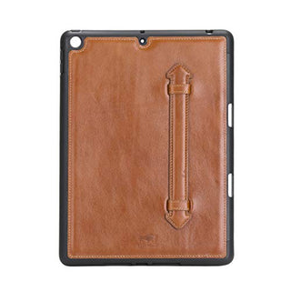 Solo Pelle Hülle geeignet für Apple iPad 10.2 (7 + 8 Generation) Echtleder Case aus echtem Leder. Unterstützt Pencil inkl. Ledergriff